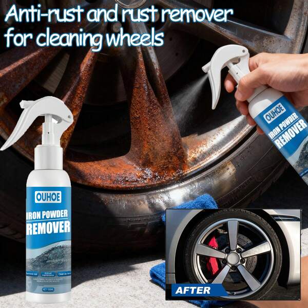 Automobile Iron Powder Rust Removal Spray Gently Cleans Stains Prevents And Removes Rust Automotive Products