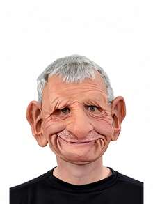 3D硅胶老人面具，成人硅胶面具，男士逼真乳胶面具，全头恐怖乳胶面具，恐怖节日头饰，老妇人乳胶面具，适合角色扮演、节日、派对