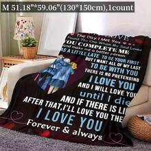 Comfortable Flannel Text Design Blanket - Declaration Of. Valentine's Day All-Season Home, Sofa Or Office Decoration Throw Blanket - Stain-Resistant, Unisex, North American Style Design, Soft And Warm Year-Round Use, Wearable Blanket Printed Throw Blanket - Multi-Functional, Soft, Durable, Suitable All Seasons - Grey - View 4