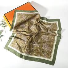 1pc Fashionable Retro Elegant Versatile Breathable Cashew Print Neckerchief - A - View 4