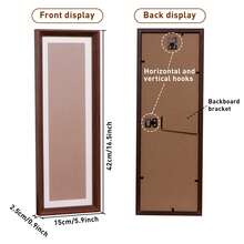 1个5x15.75英寸拼贴相框，经典复古风格相框装饰，画廊风格海报框 - 可竖放或横放，适用于家庭照片、个人肖像，适合卧室、客厅、办公室、酒店装饰，是圣诞节、情人节、母亲节、父亲节、毕业典礼的完美礼物。