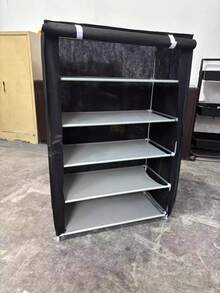 10层鞋架9格带防尘罩鞋架收纳架 - 彩色 - 查看 9