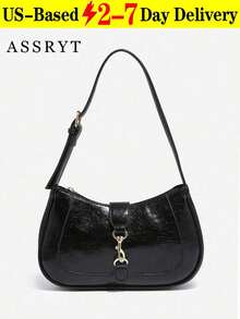 [US-Based Shipping]1pc Retro Minimalist Hook Decor Adjustable Shoulder Strap Crescent Shape Bag, Suitable For Date, Outing, Party,Buckle Decor, Simple Style Women's Shoulder Bag, Tote Bag,Niche Design High-End Versatile Bag, Retro Light Luxury Style College Student Class Commuting Bag, Suitable For Sending Friends Shopping, Dating, Business Trips, And Business Use,Women's Fall Outfits, Cute Pendant Decor,Underarm Bag, Suitable For Multiple Occasions,Women's Fall Clothing Winter Clothing Christmas Halloween Gift Pumpkin Skeleton Fall Spider Autumn Velvet Furry Party Fuzzy Plush,Purse Purses Black Purse Bags Purses And Bags Women Bags For Women Red Purse Carteras Para Mujer Brown Purse Y2k Pink Purse Crossbody Bags For Women Cheetah Print Wallet Fall Clothes For Women Bolsos Para Mujer Leopard Print Burgundy Purse Shoes Tote Bags For Women Handbags For Women Black Bag Purses For Women Brown Bag - màu đen - Xem 12