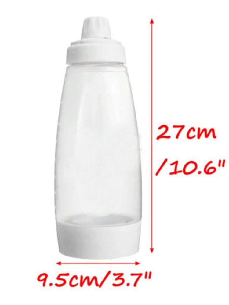 1pc/2pcs 1000ml Hand-Cranked Batter Mixer Bottle, Batter Mixing Bottle; Pancake Batter; Pancake Batter Mixer Bottle, Pressurized Pancake Cream Dispenser Bottle With Scale, Whipped Cream Bottle And Sauce Squeezer Bottle, Mini Transparent Sauce Bottle. - 無色 - 查看 7