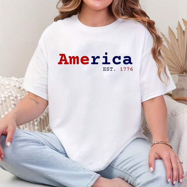 Estados Unidos Est_ 1776 SVG, y más (Día de la Independencia)220g 100% Cotton T-Shirt - M-en - S-HApe and Comfort That LasT-SSuitable for all people, whether woM-en or M-enhigh-quality durable fabric suitable for all seans,ft to the touch but built to lastBreathabletops woM en fall outfiT S for woM en vaC Ation outfiT S woM en halloween costume - Blanco - Añade 1