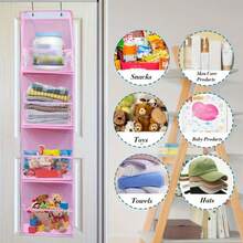 1pc Multi-Compartment Hanging Storage Bag - Organized Pockets For Clothes, Hats, Shoes And Towels. Suitable For Bedroom, Bathroom And Other Rooms. Great Gift For Holidays. - Multicolor - View 11