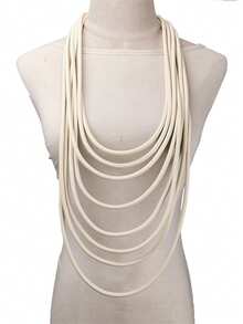 MARLIWOO 1 件小众朋克风格原创设计长款哥特式多层螺旋时尚项链