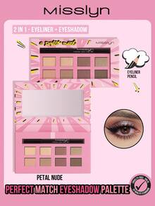 MISSLYN Perfect Match Eyeshadow Palette, Valentine's Day Gift, Blue Eyeshadow, Eyeshadow & Eyeliner Set, Perfect Match Eyeshadow, Daily Makeup Palette, 8-Color Eyeshadow & Eyeliner Palette, Pearl Eyeshadow Palette, Nude Eyeshadow Palette, Metallic Eyeshadow Palette, Evenly Pigmented Eyeshadow Palette, Smooth Blendable Eyeshadow Palette, Eye Makeup, Eye Makeup Set, Eyeshadow Set, Mother's Day, Easter - #4 Petal Nude+50 - View 1
