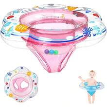 LJ-CL Flotador De Piscina para Niños,Bomba Manual Incluida,Anillo de natación para niños,Juguetes Divertidos para Agua,Flotador Inflable para Niños a Partir de 3 Año - Rosa - Ver 12
