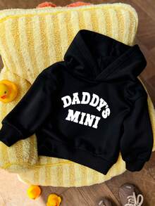 1pc Baby Boy Cartoon Print Hooded Sweatshirt, Cute Toddler Warm & Comfortable Top, Autumn/Winter