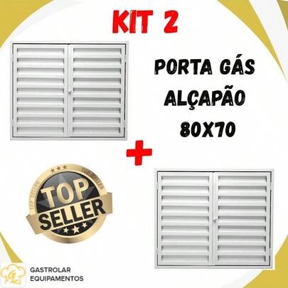 Kit 2 Porta Alçapão Portinhola em Aço Ventilada Laje e Telhado Porta Gás Várias Medidas Envio Imediato 80x70