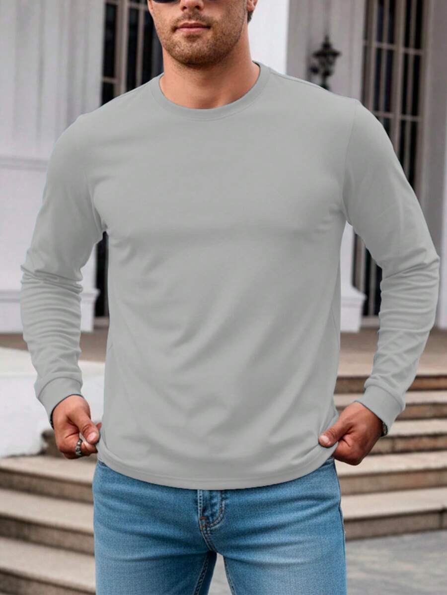 PLAYERA ML CUELLO REDONDO LISA IMPALA PREMIUM - Plateado - Ver 1