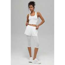 Alo Yoga Mesh Front Runner Tank - Black |  | Pilates Set - White - View 3