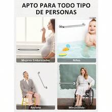 Grab Bars2 PCS Barra de  para Baño 60cm Pasamano Acero Inoxidable Barra de Agarre de Ducha para Discapacitados Mayor Mujer Embarazada Barra de Agarre para Bañera o DuchaGrab Bars - 60 centímetros - Ver 4