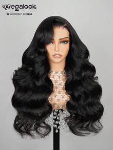 Megalook Lace Front Wig, 6x5 Inches Wavy Lace Wig, Transparent Lace, Pre-Cut & Pre-Bleached, Tiny Knots Lace Closure, Natural Looking Hair Wig