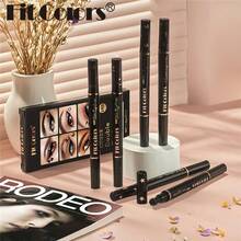 Fit Colors Juego de delineador de ojos 2 en 1 con sello de estrella, delineador de ojos resistente al agua con forma de corazón y flor de ciruelo, herramienta de maquillaje de secado rápido adecuada para fiestas y maquillaje de escenario