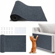 TFKI Catify Cat Scratcher Fun Interactive Scratchers Claw  Furniture Saver Indoor Play Support Natural Cat Behaviors Heavy Duty - Gray 39.4 X 15.8 - 灰色394x158 - 查看 1
