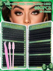 600/570 CÁI D Curl Cụm mi riêng lẻ Công suất lớn 30D + 40D + 50D + 60D + 80D + 100D + 120D + 160D Cụm mi tự làm 10-16mm Vẻ ngoài tự nhiên & Dày hơn & Mượt & Siêu mềm & Siêu nhẹ Bộ mi giả phân đoạn riêng lẻ có thể tái sử dụng Bộ nối mi kèm dụng cụ trang điểm 2 cọ mi cho người mới bắt đầu sử dụng tại nhà hoặc khi di chuyển Cho cuộc sống hàng ngày & Đám cưới & Tiệc tùng & Lễ hội âm nhạc & Ngày của Mẹ Cụm mi, Cụm mi, Lông mi riêng lẻ, Lông mi, Lông mi giả - Nhiều màu - Xem 16