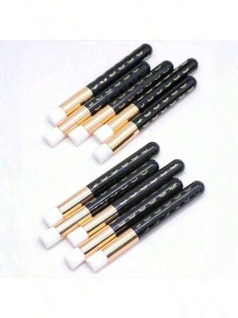 Juego de 10 cepillos de limpieza de pestañas - Cepillo de limpieza facial - Cepillo de limpieza para injerto de pestañas - Cepillo champú para pestañas - Cepillo de limpieza de pestañas - Cepillo con mousse de limpieza de pestañas, Juego de brochas de maquillaje, Juego de manicura