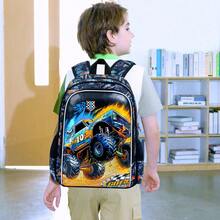 3pcs/Set Toddler Boys' Car Backpack, Waterproof Children's Backpack Set With Lunch Box, Cute Backpack Suitable For Preschool Kids - Backpack - View 6