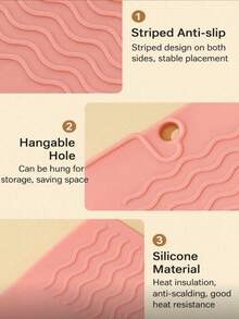 1个悬挂式硅胶耐热垫，直发器收纳袋组合化妆品收纳袋迷你包直发器旅行包，适用于扁夹、卷发棒、电卷发棒、沙龙工具箱旅行小型化妆包配件化妆刷收纳袋化妆容器化妆包旅行必备 - 彩色 - 查看 5