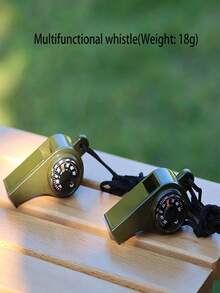 Outdoor Whistle Plastic Multifunctional Three-In-One Whistle Life-Saving Whistle Compass Thermometer Whistle Referee Whistle