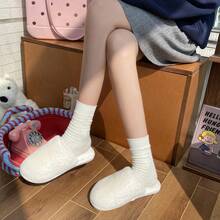 Papuci de pluș albi noi pentru toamnă/iarnă, papuci calzi și confortabili, papuci de interior, papuci pufoși - alb - Vizualizare 4