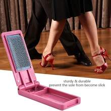 Cepillo de Zapatos de Alambre portátil, Cepillo de Zapatos de Baile de salón Plegable para Baile Latino de Tango de Salsa - Rojo - Ver 2
