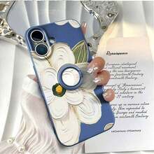 [Teléfono] Soporte de anillo de silicona, TPU antigolpes con agarre giratorio de 360°, cobertura total para phone 12, 13, 14, 15 y 16 (incluidos Pro/Pro/Plus). Colores: negro, blanco y azul. - Multicolor - Ver 4