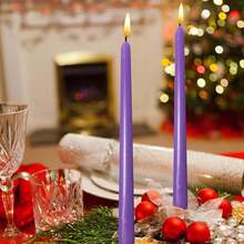 10 Inch Purple Taper Candles,Set Of 4 Tapered Candle, Tall Candlesticks,Conical Stick Candles,Less,Home Dinner, Party, Wedding, Halloween, Christmas (Purple, 10inch){Inchcolor_nameinch:InchPurpleinch,Inchsize_nameinch:Inch10inchinch} - 紫色 - 查看 6