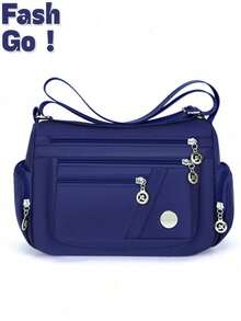 Women's Bag New Middle-Aged Women's Bag Nylon Canvas Bag Shoulder Crossbody Bag Casual Versatile - Blue - View 1