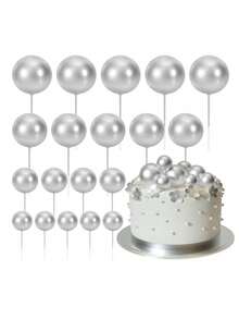 1-20 pezzi Decorazioni per torte in schiuma, disponibili in 4 dimensioni e molteplici colori, adatte per compleanni, matrimoni, addii al nubilato, battesimi, gender reveal festa, feste di pensionamento, feste a tema, festa di nascità e altre occasioni, realizzate a mano con possibili imperfezioni - Multicolore - Visualizzare 10