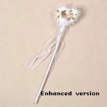 1 Set - Angel Feather Wings, Fairy Wand, Angel Headpiece, 3-Piece Toy Set, Wings, Feathers, Wand, "Random Color Feathers (Faux Feathers)", Angel Wings, Women's Angel Costume, Adult Angel Wings, Angel Costume, Wing Costume, White Wings, Black Wings, Black Angel Wings, Angel Halo, Creative Angel Feather Wings, Fairy Wand, Suitable As Christmas, Thanksgiving And Birthday Gift - Multicolor - View 6