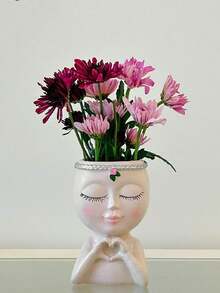 Makeup Brush Storage Box, Heart-Shaped Succulent Planter Pot Home Decoration, Cute Girl Design Pen Holder, Multi-Functional Plastic Vase-Style Makeup Brush Storage Box, Living Room And Office Desk Decoration Bag, Room Decoration, Cosmetic Storage, Dressing Table Accessories, Makeup Bag, Makeup Pouch, Jewelry Box, Storage Bag, Makeup Brush Storage Box, Brush Holder, Perfume Storage Box, Storage Bag. - 彩色 - 查看 4