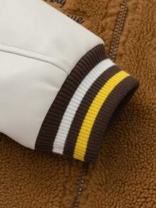 Balabala Chaqueta de béisbol de algodón para niños, cálida y con estilo para el invierno de 2025 - Camel - Ver 6