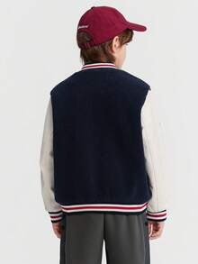 Balabala Kids Boys Baseball Cotton Jacket, Winter 2025 Warm & Stylish