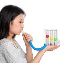 Treinador de Respiração, Treinador de Melhoria da Função Pulmonar, Testador de Capacidade Respiratória Pulmonar, Dispositivo de Exercício Respiratório, Ferramenta de Medição - Multicolorido - Visão 1