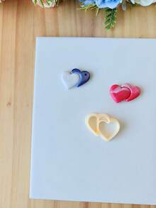 1 pieza Cortadores de arcilla polimérica en forma de corazón, moldes de corte para colgantes de joyería con forma de amor, moldes de arcilla para pendientes suaves, herramientas hechas a mano para hacer joyas y pendientes DIY
