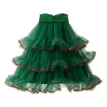 Vestito da bambina senza maniche con paillettes e tulle, abito elegante da damigella d'onore per bambini per occasioni festive e spettacoli serali