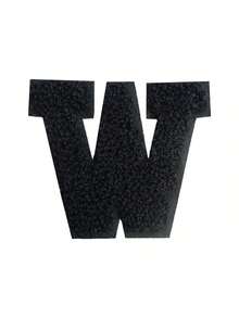 1/26pcs Chenille 2.8 Inch Letter Iron-On Patches, Suitable For Repairing Jeans, T-Shirts And Other Clothing, Letter Patch Badges - Black - View 23