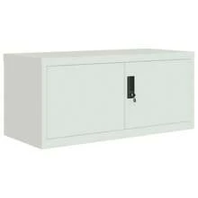 vidaXL Armadio portadocumenti grigio chiaro 90x40x130 cm in acciaio