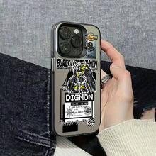Nueva Funda de Teléfono de Estilo Pixel Creativo con Diseño de Agumon  , Adecuada para 16 16e 15 14 13 12 11 Pro X XR XSMAX 8 e Plus, Cubierta Trasera Dura Mate, Funda para Smartphone,Diseño de Anime,Impreso con,Usuarios de,Entusiastas de la Tecnología17 17promax - Negro - Ver 6