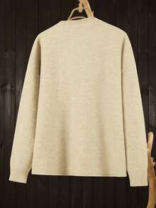 Women's Casual Cardigan, High-Quality Knitted Fashionable Knitwear Top, Autumn/Winter - Apricot - View 5