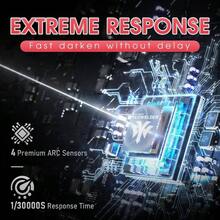 Large View Auto Darkening Welding Helmet, 1111 True Color Powered Hood With 4 Sensors, Wide Shade 35 - 99 - 13 TIG MIG CUT And GRIND - LYG-M800H-PK - 查看 5