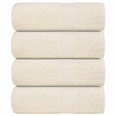 vidaXL Gästetücher 4 Stk. Creme 30x50 Cm 360 G/M² 100% Baumwolle