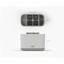 Storage HoldersJoseph Joseph 70510 EasyStore Toothbrush Holder Bathroom Storage Organizer Caddy Large GrayStorage Holders - grisblanco - Ver 4