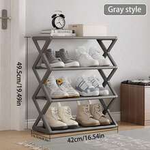 1pc 4-Storey Bookshelves Or Shoe Cabinets For Entrances, Corridors, Bedrooms And Dormitories, A Variety Of Colors To Choose From, Can Be Used As Bookshelf, Shoe Rack,Easy To Assemble, Sturdy And Durable,Foldable Shoe Rack, Thickened Plastic Material Saves Space, Adjustable 4-Layer Foldable Shoe Storage,