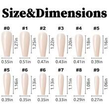120pc Coffin Press On Nails Medium Length Colored Long Ballerina Nude Fake Nails Full Cover Acrylic Tips False Artificial Fingernails Presson Nails For Women FFgirls{Inchcolor_nameinch:InchPaleNudeinch} - 淡裸色 - 查看 3
