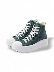 Converse Chuck Taylor All Star Move 男女通用运动鞋 轻便透气 缓震 灵活 耐穿 易清洁 街头风 校园风 运动风 绿色 A10664C - 綠色 - 查看 2
