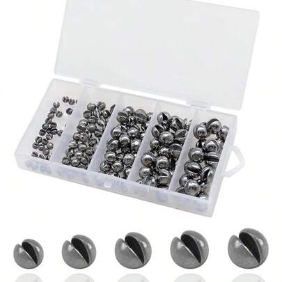 250/150pcs Split Shot Fishing Sinkers With Open Mouth Design For Freshwater And Saltwater Fishing - High-Performance Fishing Weights With Secure Clip Attachment For Improved Casting Accuracy And Tackle Efficiency